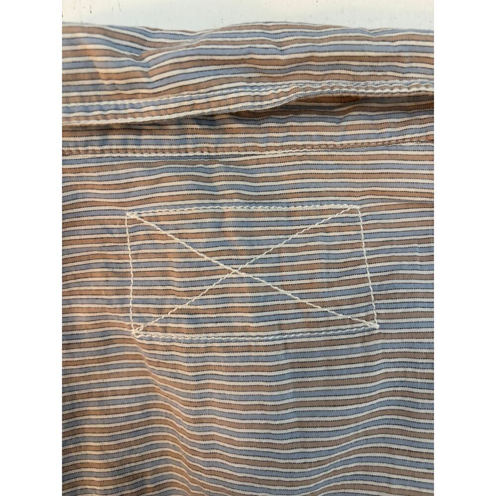 We The Free Cassie striped sleeveless crop shirt M 100% cotton festival academia - Picture 7 of 8